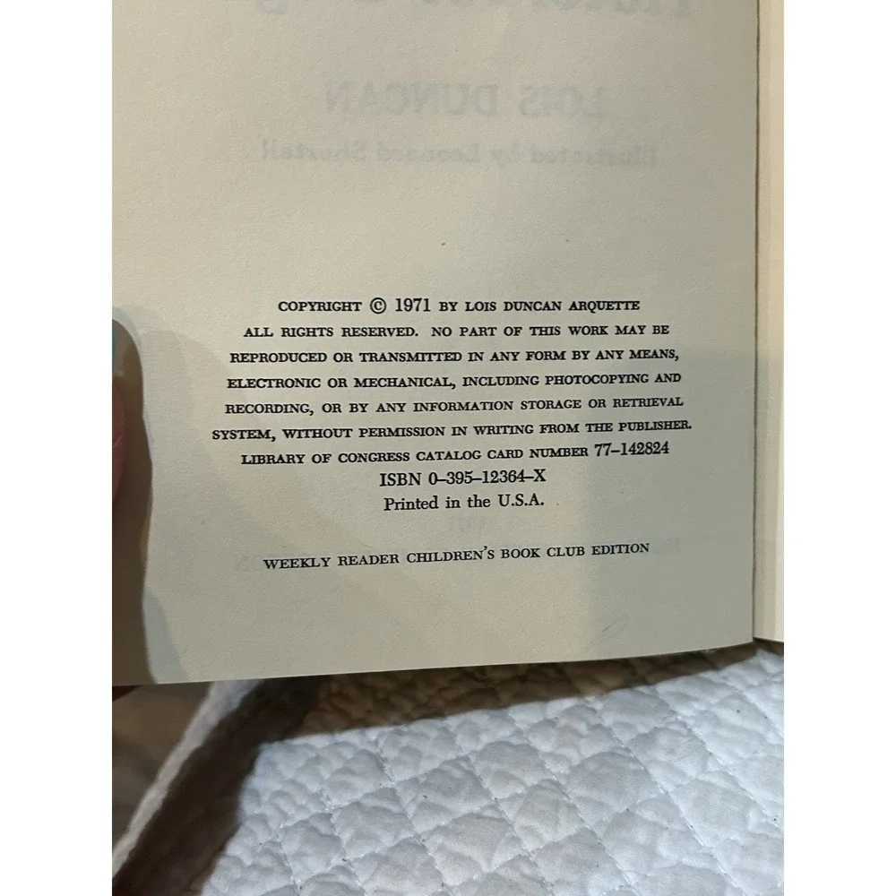 Hotel For Dogs Lois Duncan Hardcover 1971 Weekly Reader Children's Book Club